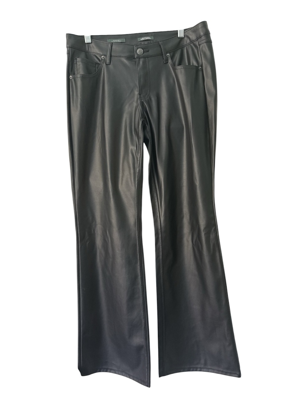 wild fable Black Faux Leather low rise Flare Jeans